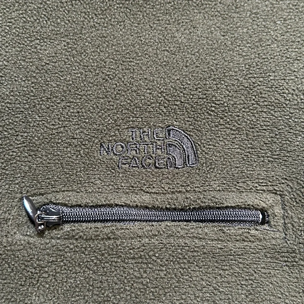 Vintage Y2K The North Face Mens Fleece Quarter Zip XXL Olive Green